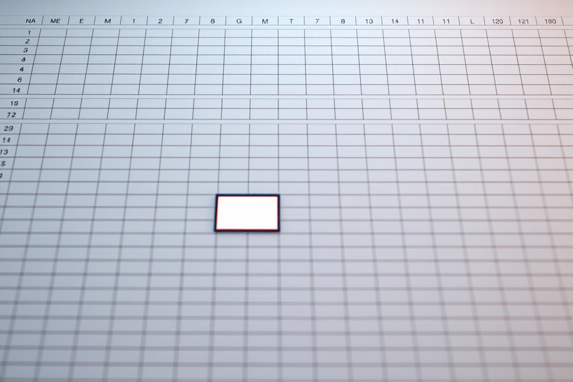 A neatly organized spreadsheet with a grid of cells, the focus centered on a selection of editable cells prominently highlighted. The lighting is soft and even, creating a clean, professional atmosphere. The cells are rendered with a subtle, muted color palette, allowing the user's attention to be drawn to the highlighted elements. The camera angle is slightly elevated, providing a bird's-eye view of the spreadsheet layout, emphasizing the organization and structure of the content. The overall mood is one of efficiency, precision, and attention to detail, reflecting the task of preparing a spreadsheet for practical use. A neatly organized spreadsheet with a grid of cells, the focus centered on a selection of editable cells prominently highlighted. The lighting is soft and even, creating a clean, professional atmosphere. The cells are rendered with a subtle, muted color palette, allowing the user's attention to be drawn to the highlighted elements. The camera angle is slightly elevated, providing a bird's-eye view of the spreadsheet layout, emphasizing the organization and structure of the content. The overall mood is one of efficiency, precision, and attention to detail, reflecting the task of preparing a spreadsheet for practical use.