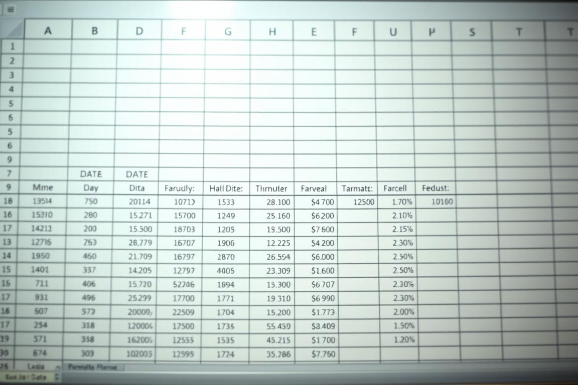 A well-organized Excel spreadsheet with crisp, clean data formatting. In the foreground, a sleek, minimalist interface displaying an array of meticulously formatted cells, with clear labels, consistent spacing, and precise numerical alignment. In the middle ground, a series of dropdown menus and data validation tools, allowing for seamless data organization and error-proofing. The background features a subtle grid pattern, evoking a sense of structure and order. The lighting is soft and diffused, creating a calm, professional atmosphere. The overall composition conveys a sense of efficiency, attention to detail, and the power of well-formatted data to enable effective analysis and decision-making.