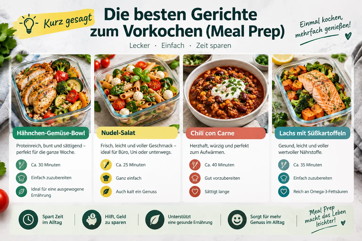 Die besten Gerichte zum Vorkochen (Meal Prep) 2 Beste Behälter für die Meal-Prep-Lagerung