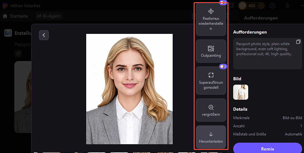 Bewerbungsfotos selber machen: Professionelle Bewerbungsbilder mit KI verbessern 6 Bewerbungsfotos selber machen: Professionelle Bewerbungsbilder mit KI verbessern 7
