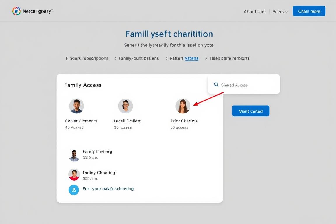 Bild eines Familien-Abonnements mit mehreren Nutzern