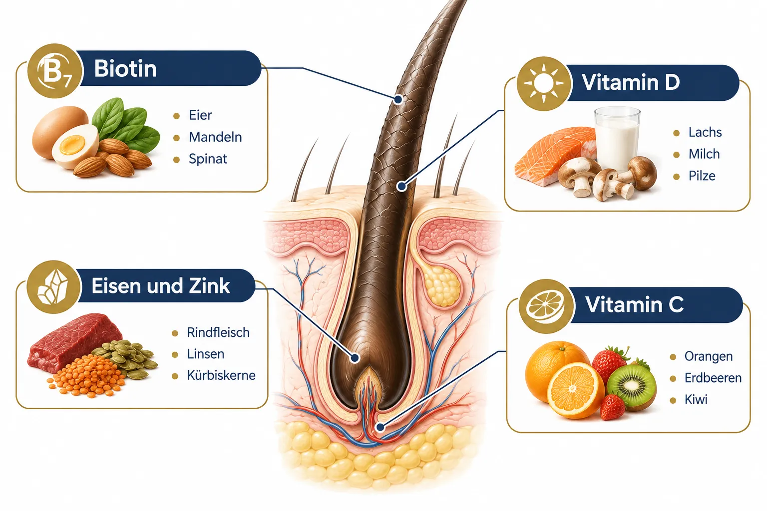 Die besten Vitamine für die Haare 1 Biotin (Vitamin B7) für Haare: Wirkung und Grenzen