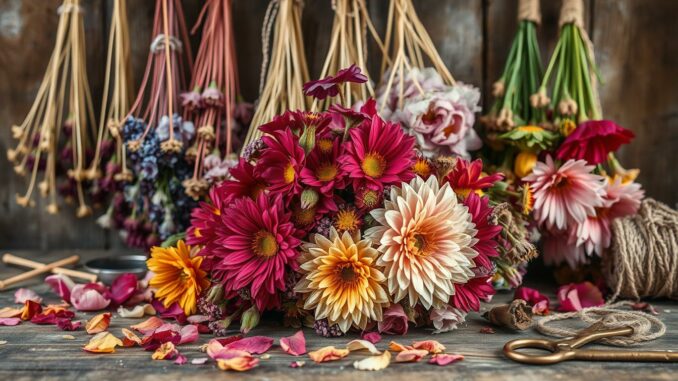 Blumensträuße trocknen Anleitung