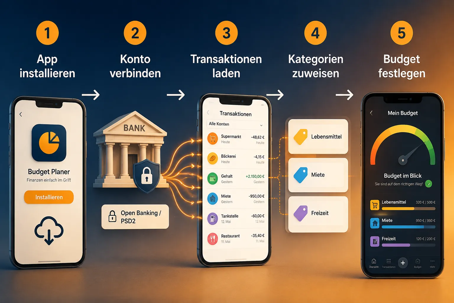 Die besten Budget- und Finanzplaner-Apps im Vergleich 2 Budget-Apps mit Bankverbindung: Wie die Synchronisierung funktioniert