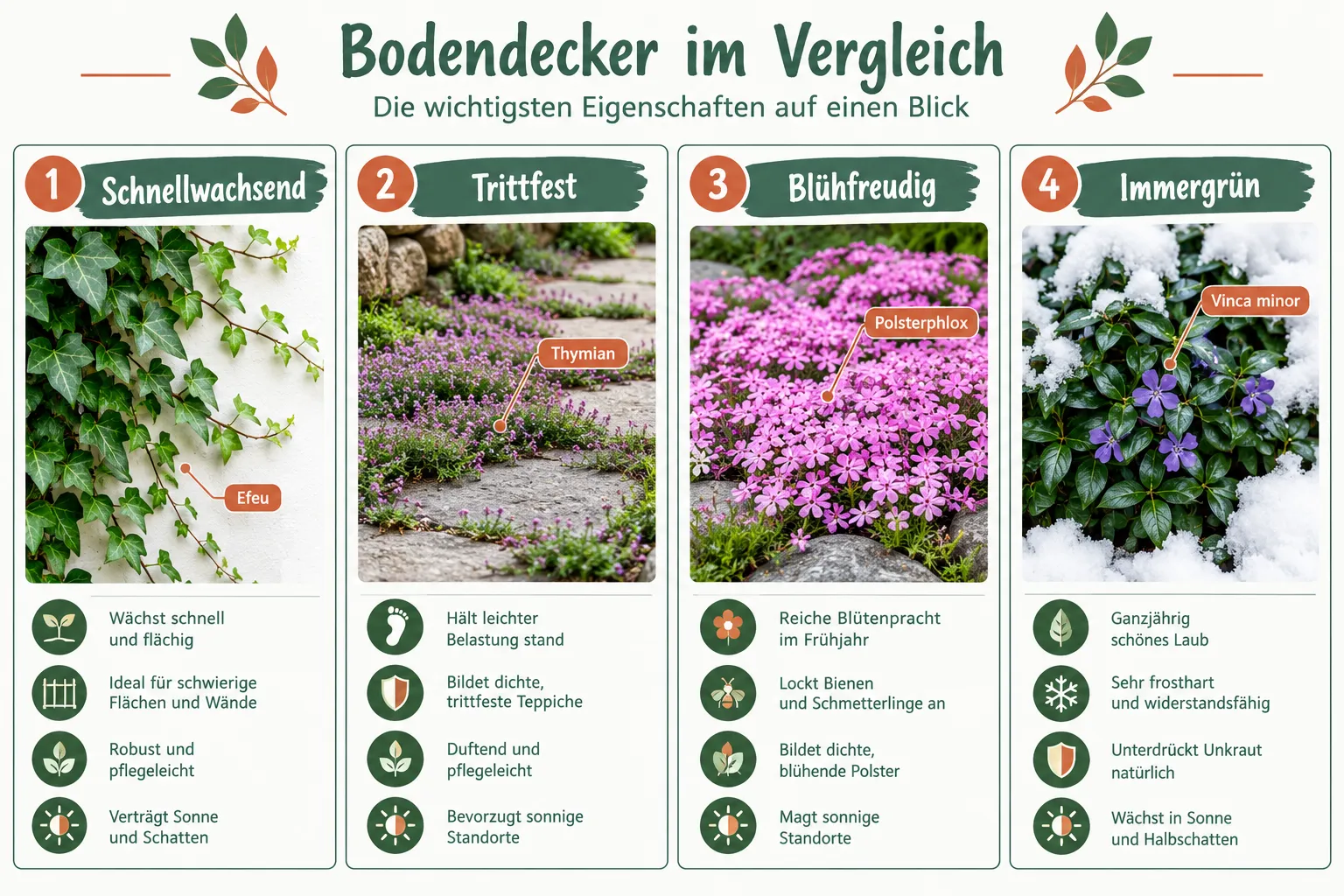Die besten Bodendecker 2 Die besten Bodendecker nach Eigenschaft