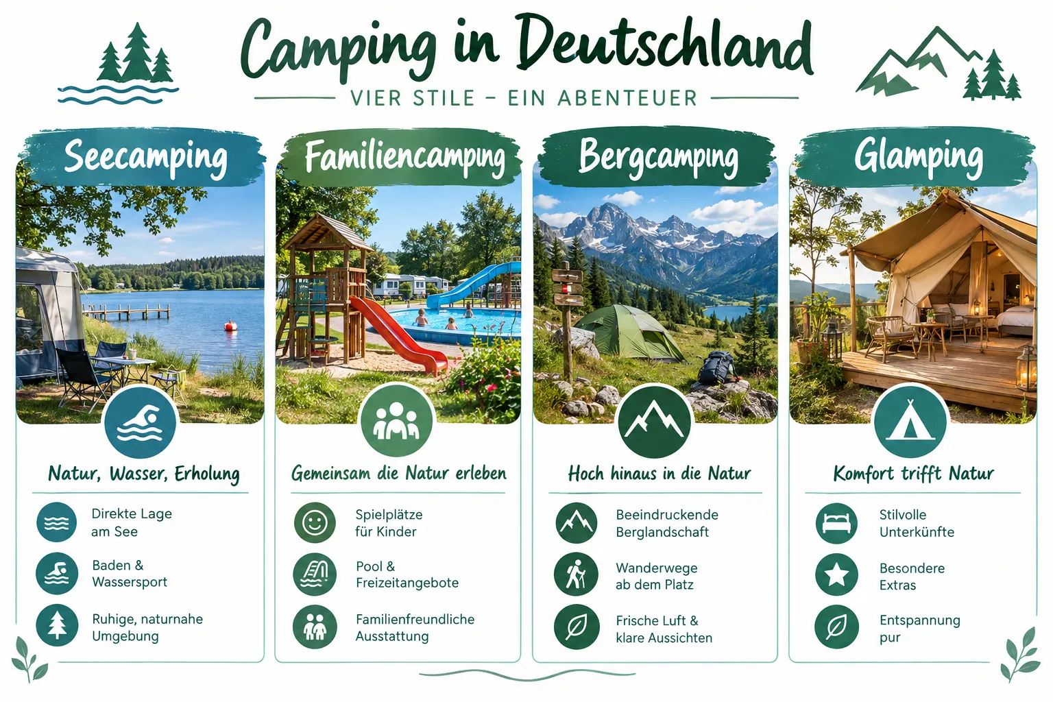 Die besten Campingplätze in Deutschland 1 Die besten Campingplätze in Deutschland am See