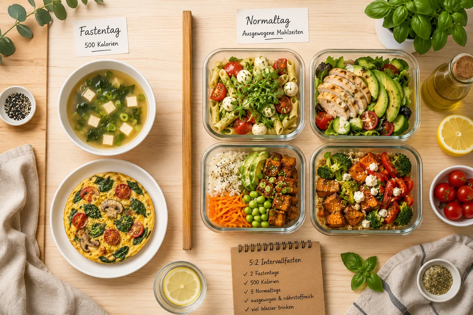 Die besten Intervallfasten 5:2 Rezepte für Einsteiger