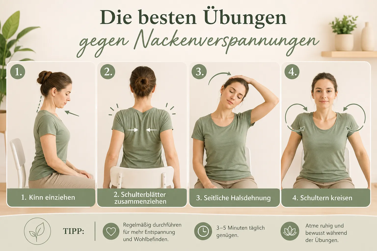 Die besten Übungen gegen Nackenverspannungen 2 Die besten Übungen gegen Nackenverspannungen für Anfänger