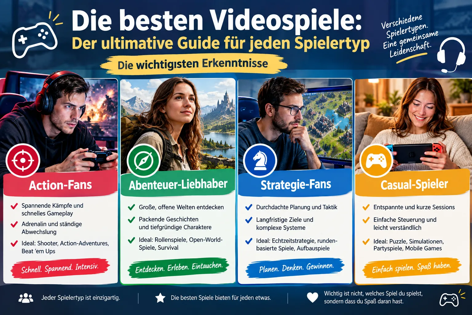 Die besten Videospiele 2 Die besten Videospiele für verschiedene Genres