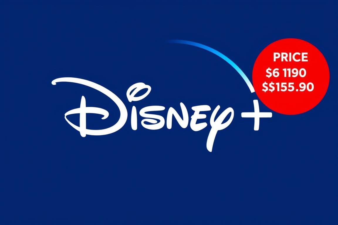 Ein Bild von Disney+ Logo mit Preisinformationen Ein Bild von Disney+ Logo mit Preisinformationen