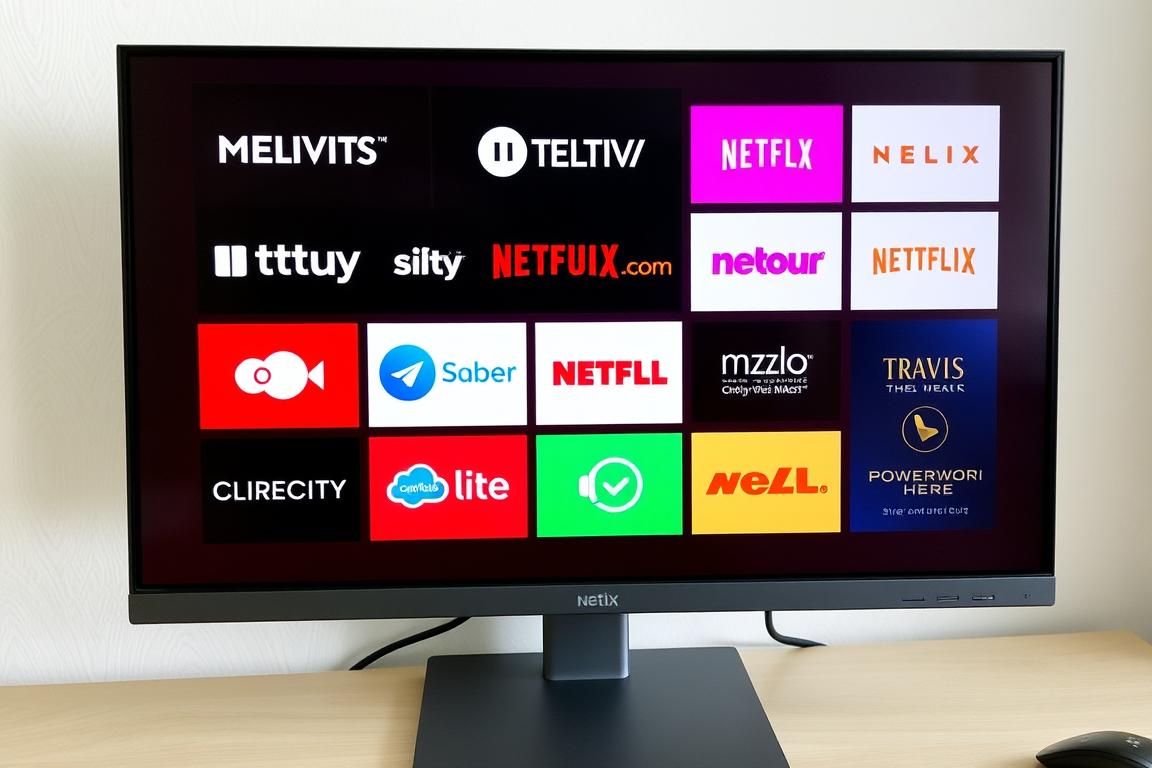 Ein Bild von verschiedenen Streaming-Diensten auf einem Bildschirm Ein Bild von verschiedenen Streaming-Diensten auf einem Bildschirm