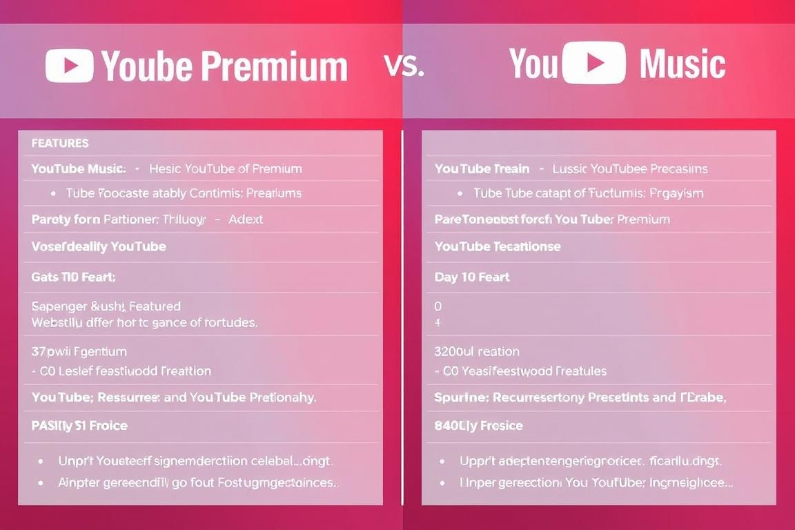 Ein Vergleich zwischen YouTube Premium und YouTube Music