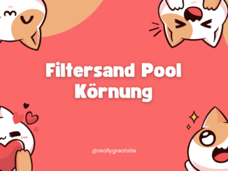 Filtersand Pool Körnung