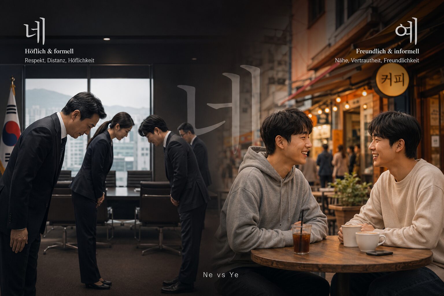 Formales „Ja" vs. informales „Ja" auf Koreanisch