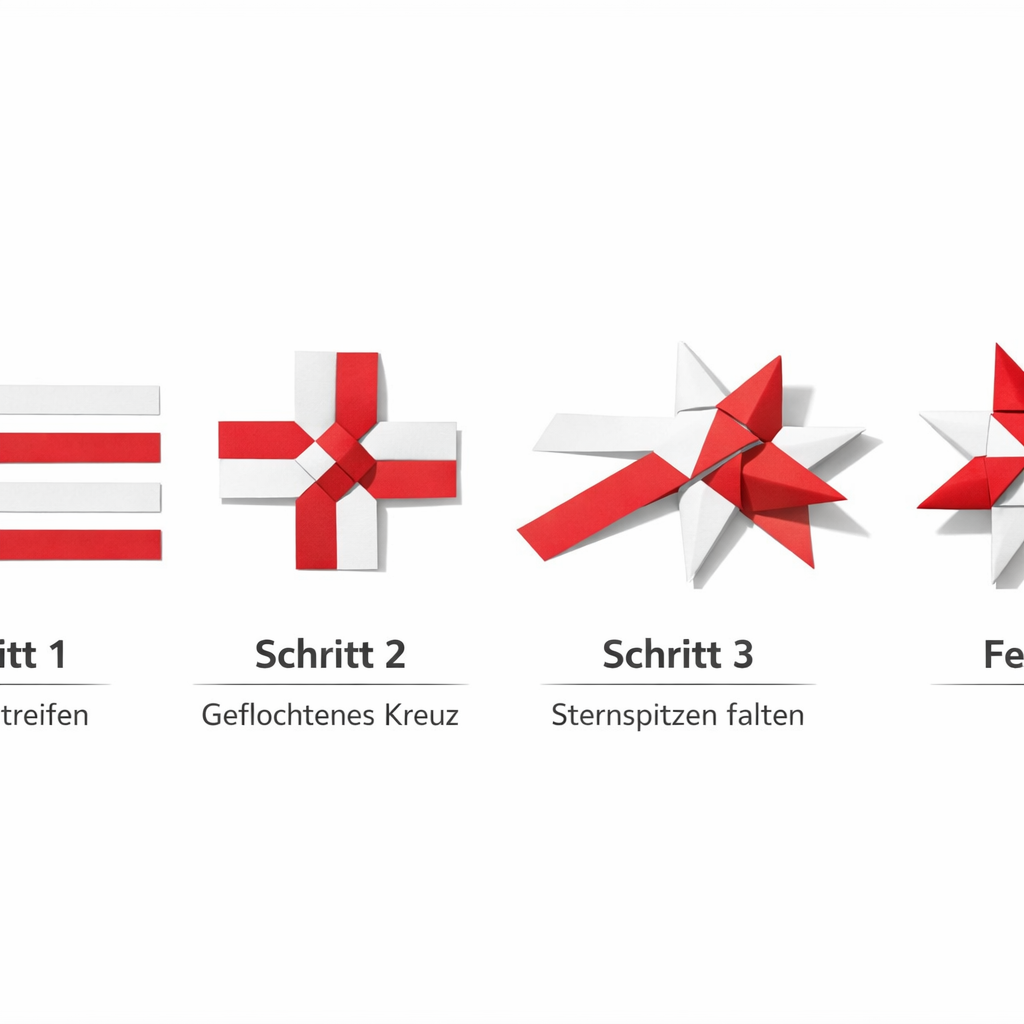 Fröbelstern falten: Schritt-für-Schritt-Anleitung