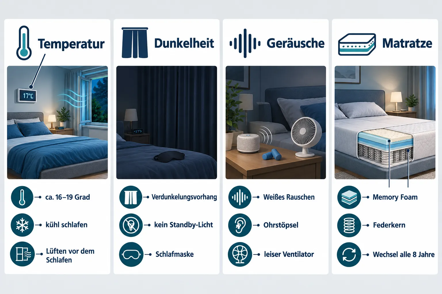 Die besten Tipps für besseren Schlaf im Schlafzimmer 2 Für wen sind Memory-Foam-Matratzen geeignet?