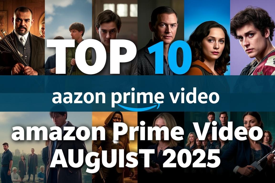Generiere ein Bild von den Top 10 Serien auf Amazon Prime Video im August 2025 Generiere ein Bild von den Top 10 Serien auf Amazon Prime Video im August 2025