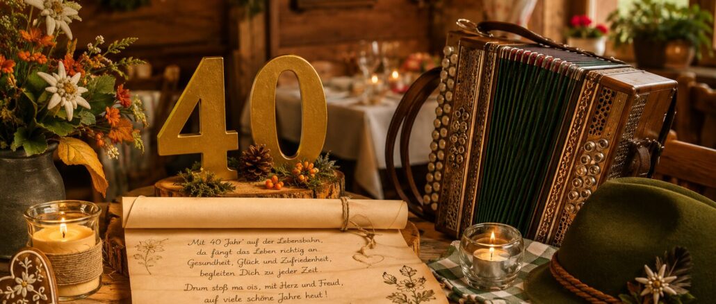 Gstanzl zum 40. Geburtstag