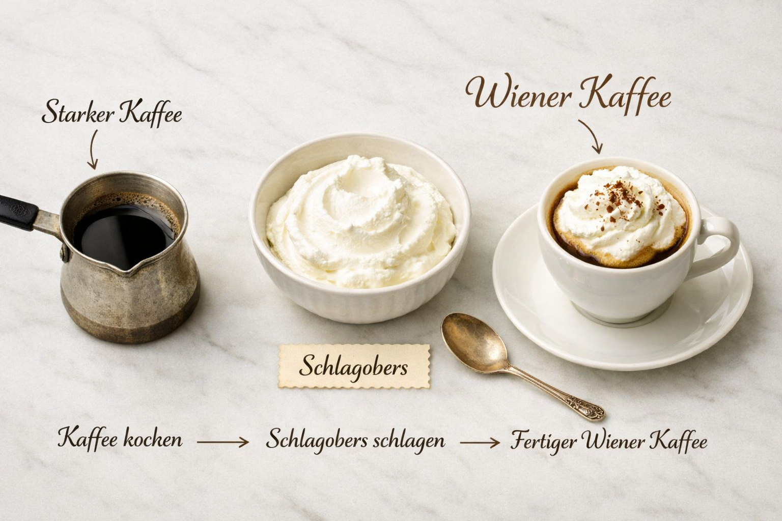 Kaffee auf Wienerisch: Zutaten und Rezept