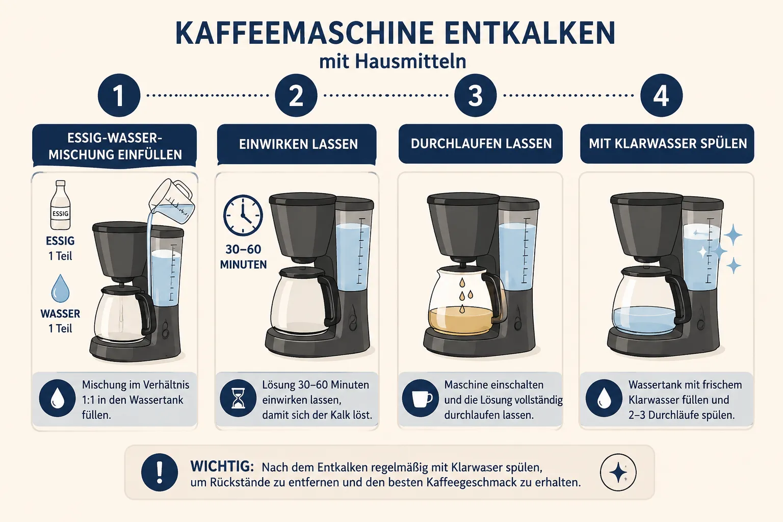 Die besten Hausmittel gegen Kalk 2 Kalk in der Kaffeemaschine entfernen: So geht's mit Hausmitteln
