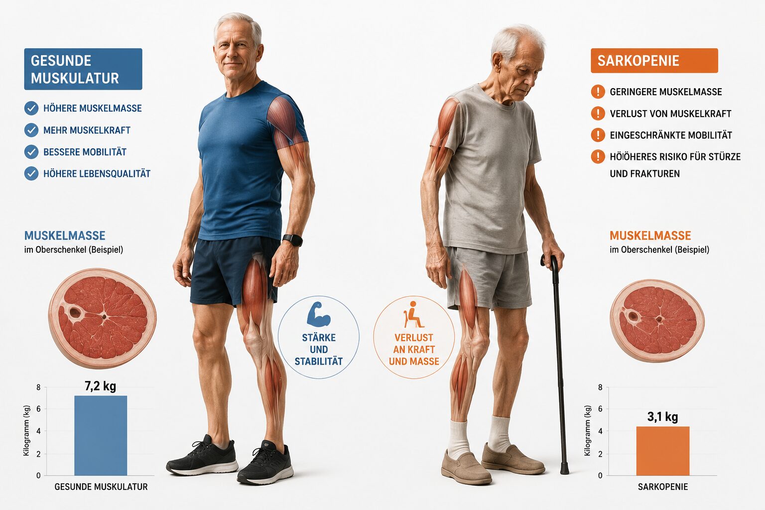 Kann zu wenig Protein Muskelschwund bei Älteren verursachen?