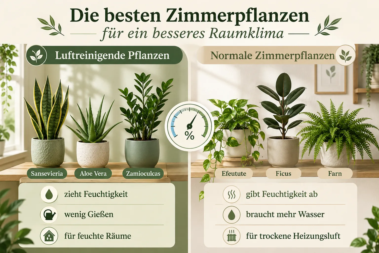 Die besten Zimmerpflanzen für ein besseres Raumklima 2 Luftreinigende Pflanzen vs. normale Zimmerpflanzen: Was ist der Unterschied?