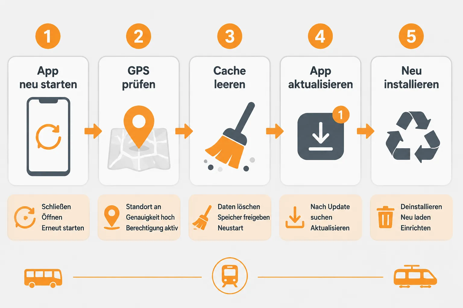 ÖPNV-App funktioniert nicht: Was tun?