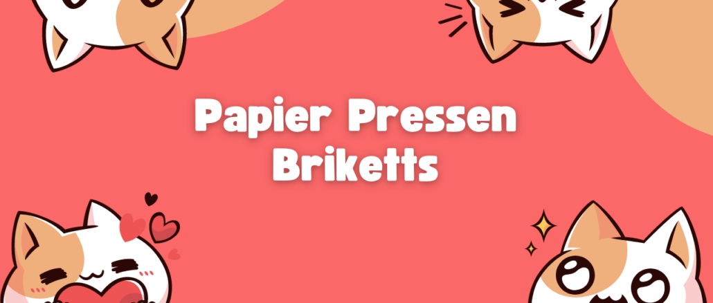 Papier Pressen Briketts