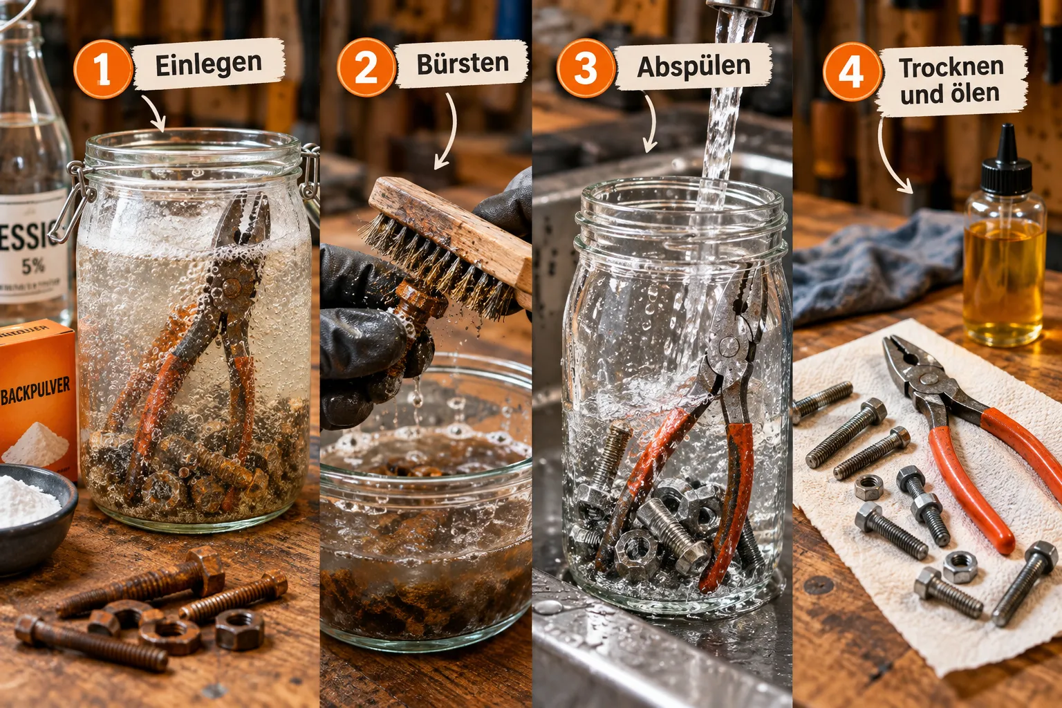 Rostige Schrauben und Werkzeuge retten: Die besten Hausmittel gegen Rost im Einsatz