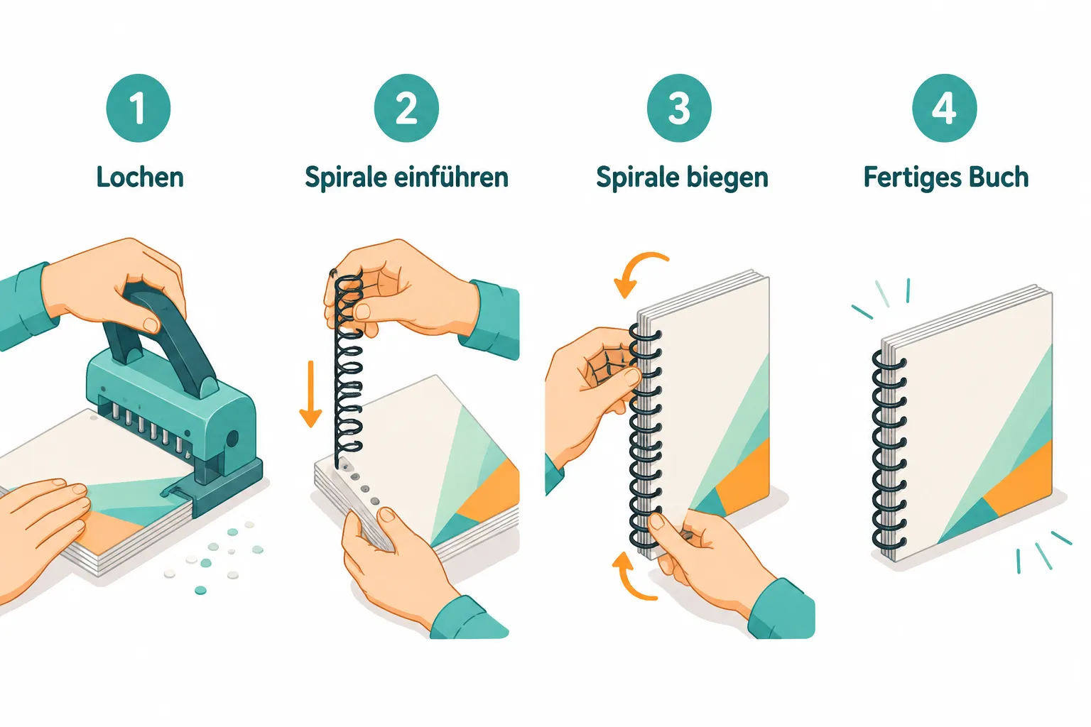 Schritt-für-Schritt-Anleitung: Buch selber binden mit Spirale