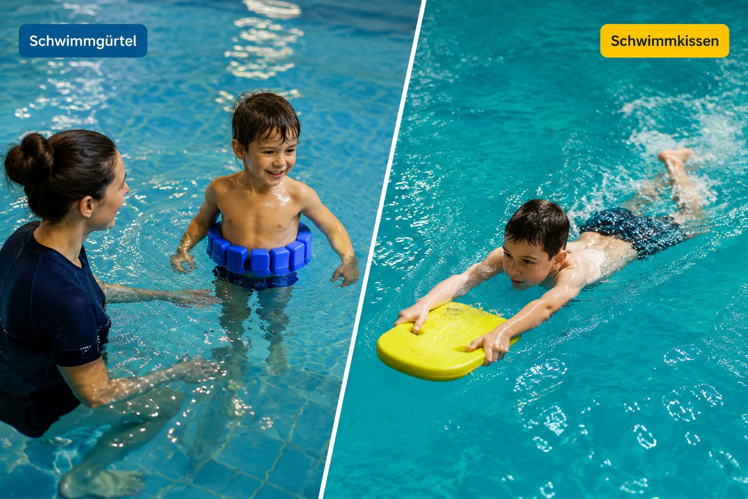 Schwimmgürtel oder Schwimmkissen: Was ist besser zum Schwimmenlernen?