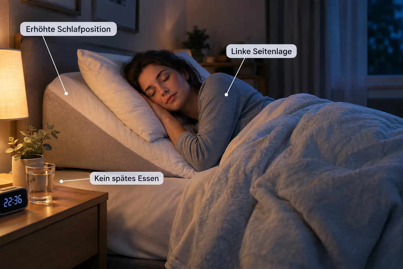 Sodbrennen nachts: was kann ich tun