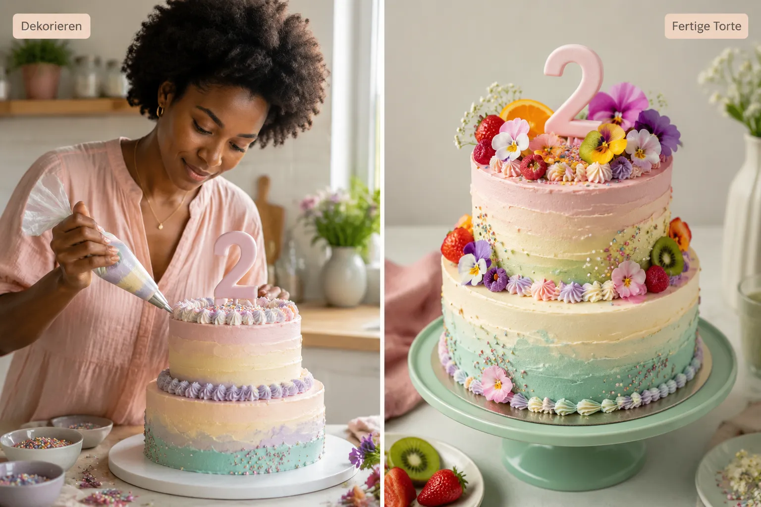 Torte zum 2. Geburtstag dekorieren: Ideen für Jungen und Mädchen