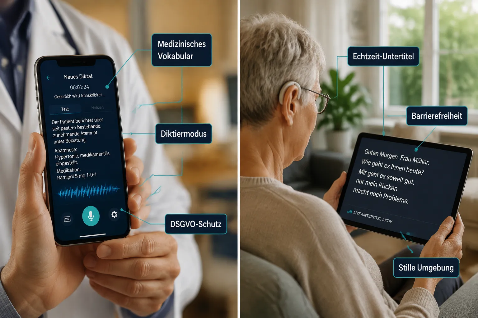 Transkriptions-Apps für Ärzte und medizinisches Fachpersonal