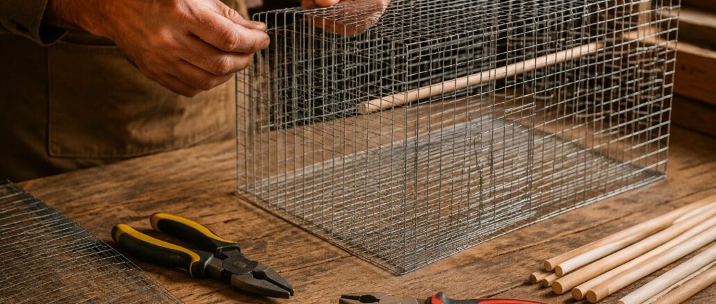 Vogelkäfig selber bauen: Gitter