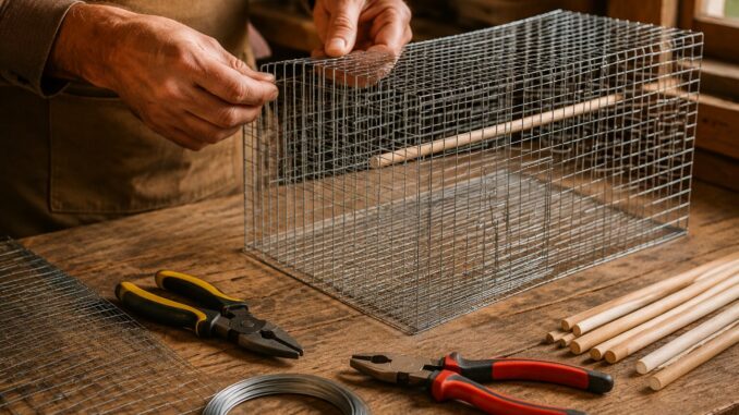 Vogelkäfig selber bauen: Gitter