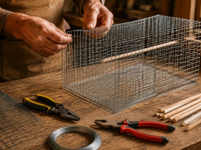 Vogelkäfig selber bauen: Gitter
