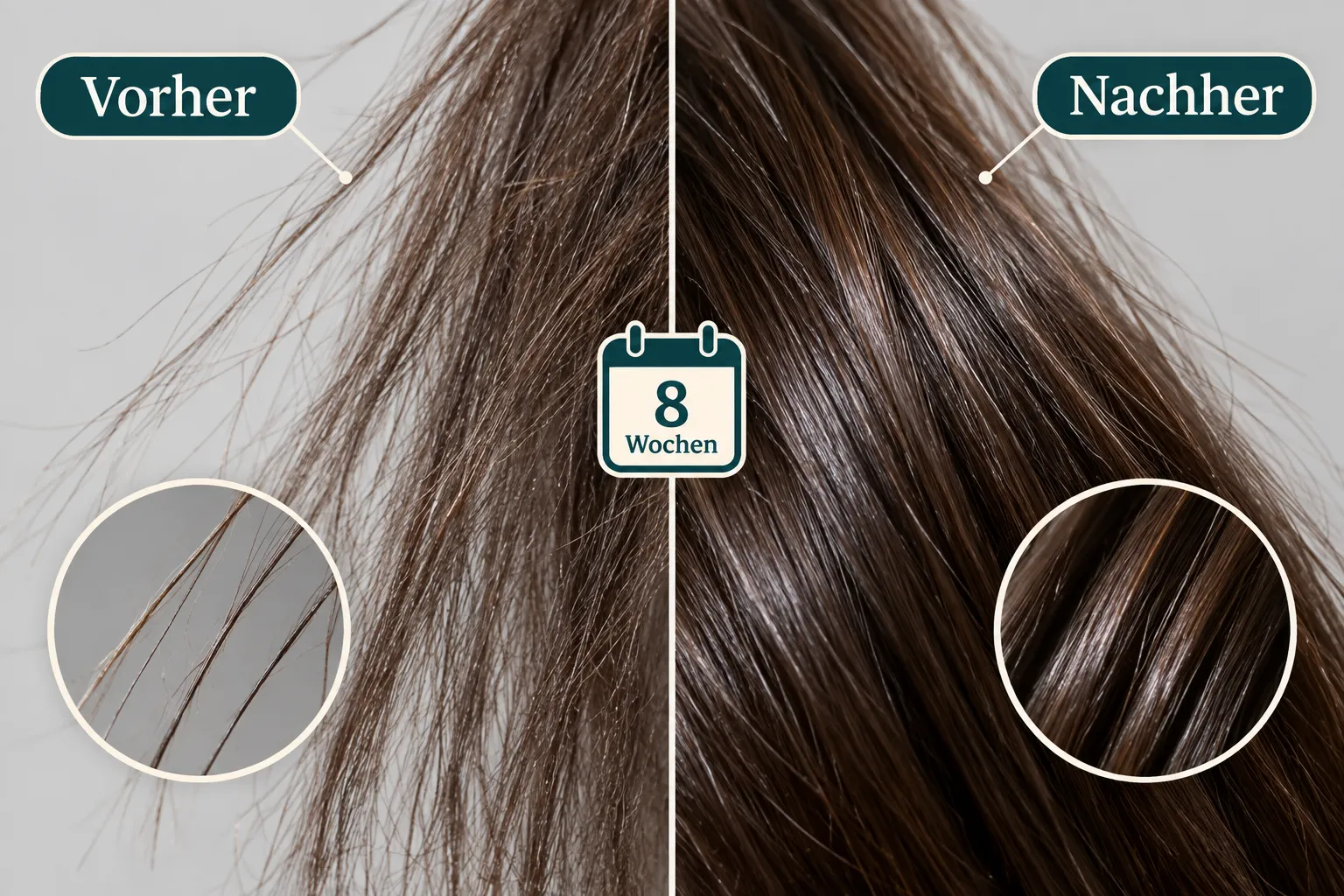 Die besten Vitamine für die Haare 2 Vorher-Nachher-Ergebnisse: Was Vitamine bei Haaren realistisch bewirken