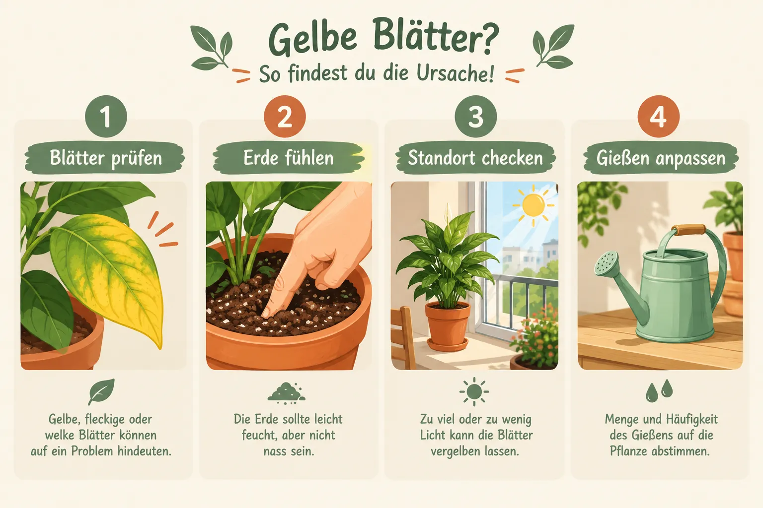 Warum werden meine Balkonpflanzen gelb?