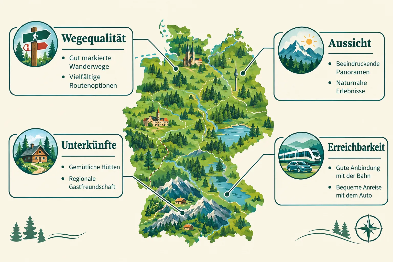 Die besten Wanderregionen in Deutschland 1 Was macht eine gute Wanderregion in Deutschland aus?