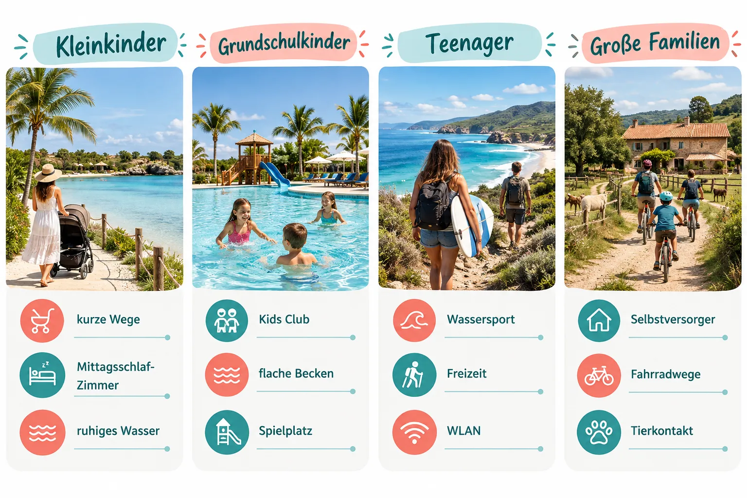 Was sind die besten Reiseziele mit Kindern für Familien mit kleinen Kindern unter 5 Jahren?