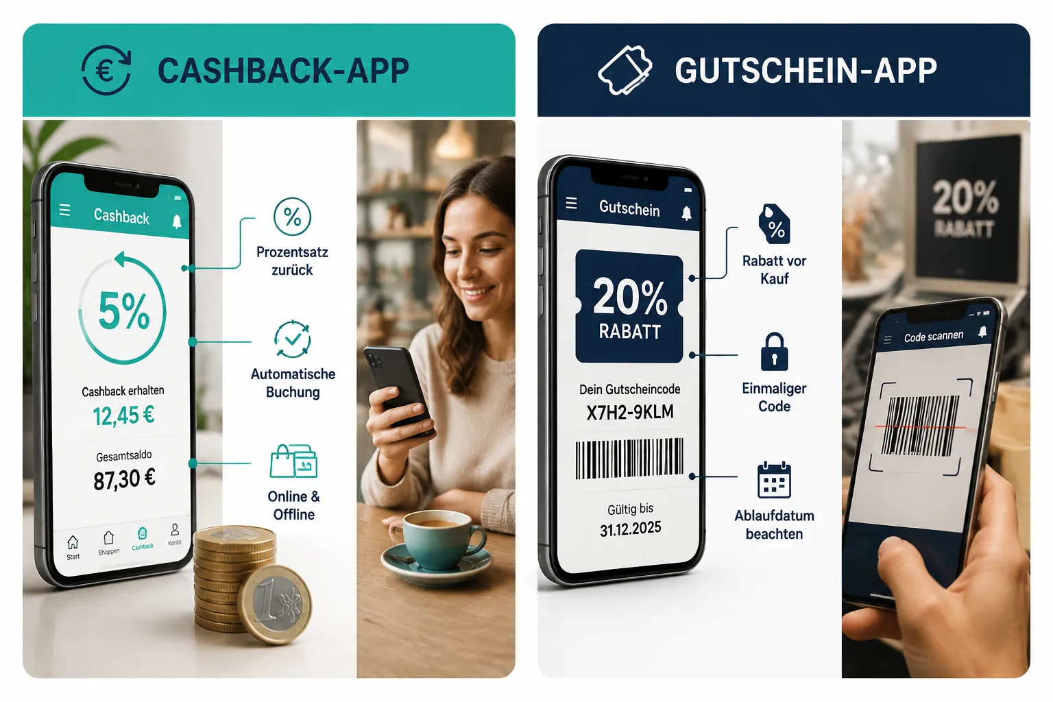Die besten Cashback- und Gutschein-Apps im Vergleich 1 Welche Cashback-App bringt wirklich Geld zurück?