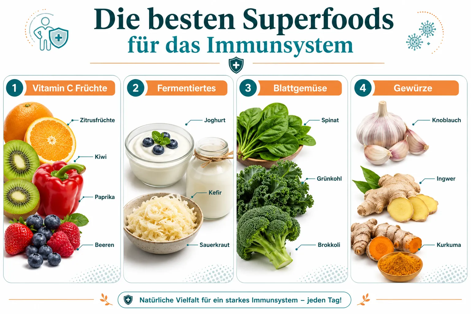 Welche Superfoods wirken am besten gegen Erkältungen?