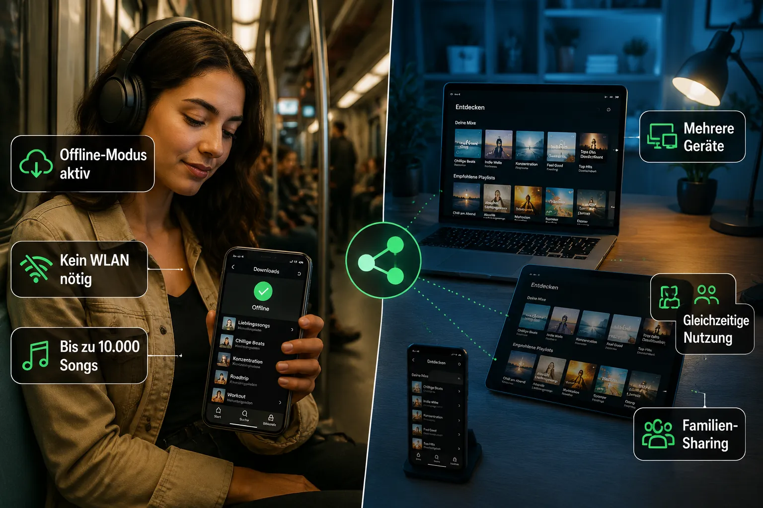Welcher Streaming-Dienst ist am besten für Offline-Hören?