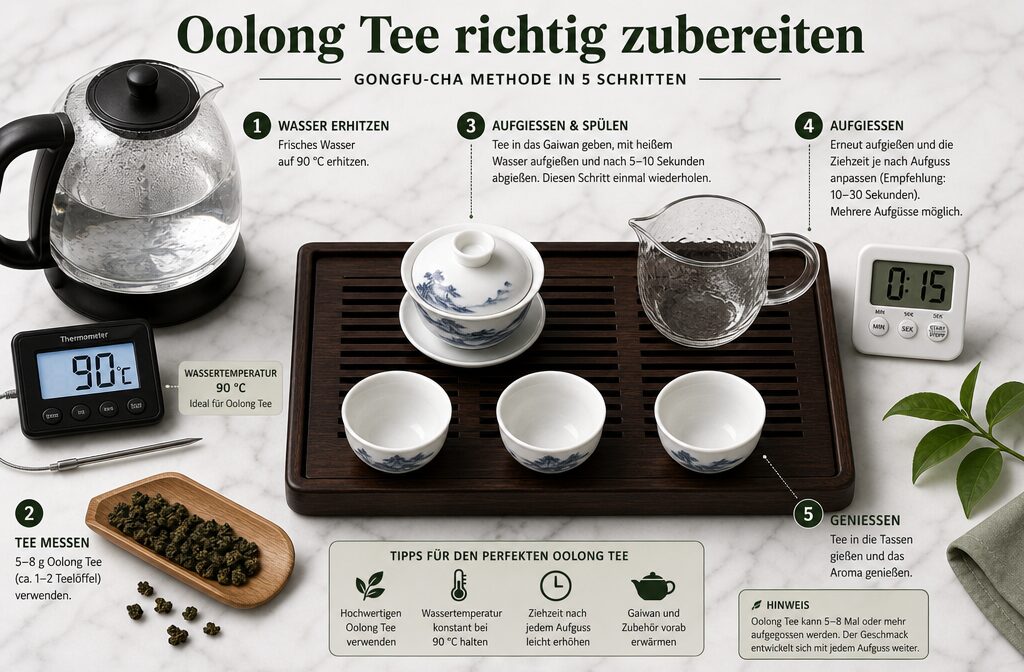Wie bereite ich einen perfekten Oolong-Tee zu?