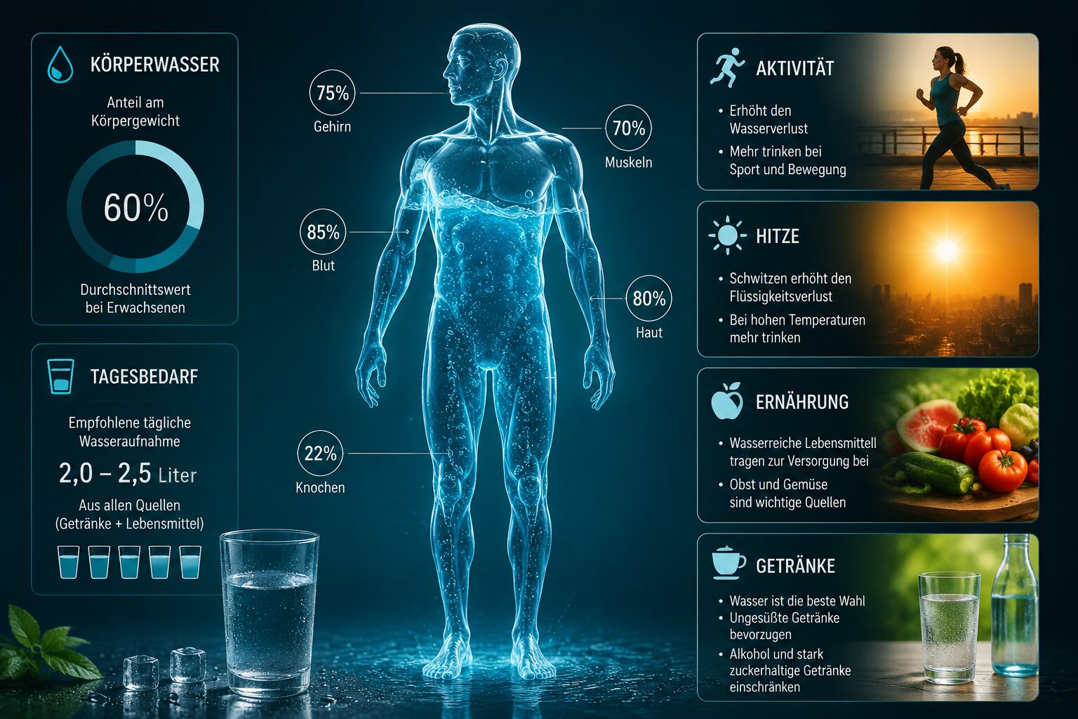 Wie erkennt man, ob man genug Wasser trinkt?