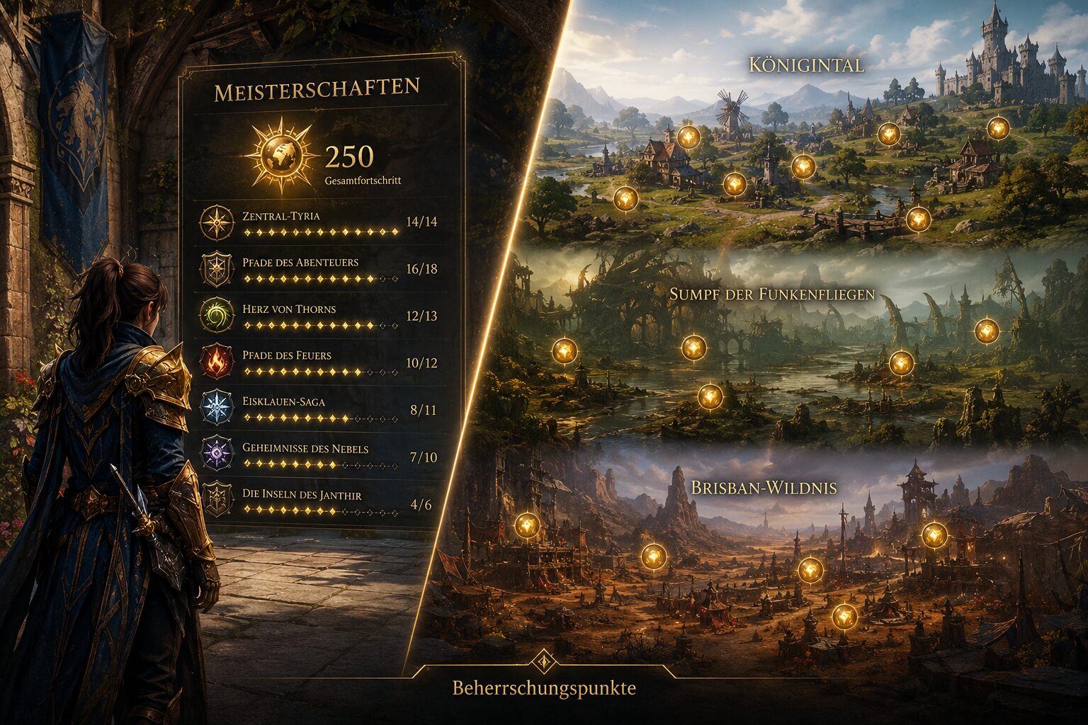 Wie farme ich Tyria-Beherrschungspunkte am schnellsten?