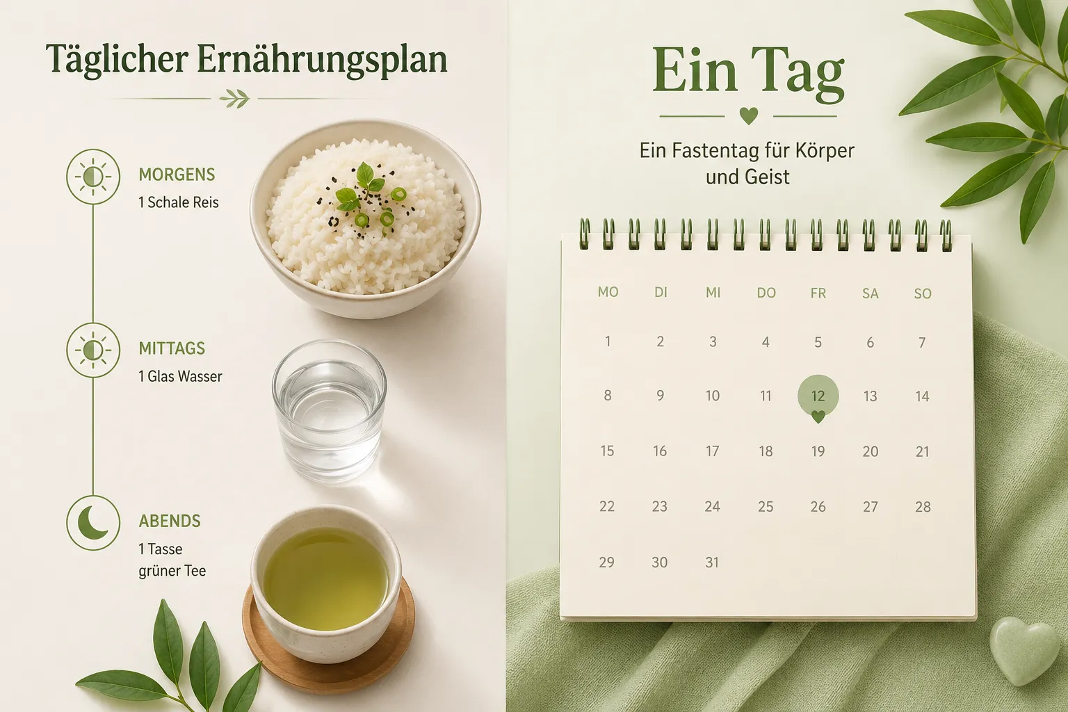 Reisfasten: 1 Tag 1 Wie funktioniert ein Tag Reis-Fasten in der Praxis?