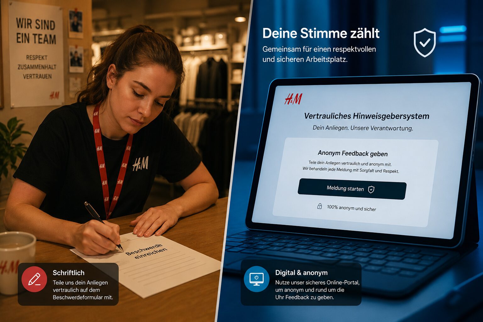 Wie reiche ich als H&M-Mitarbeiter eine Beschwerde ein?