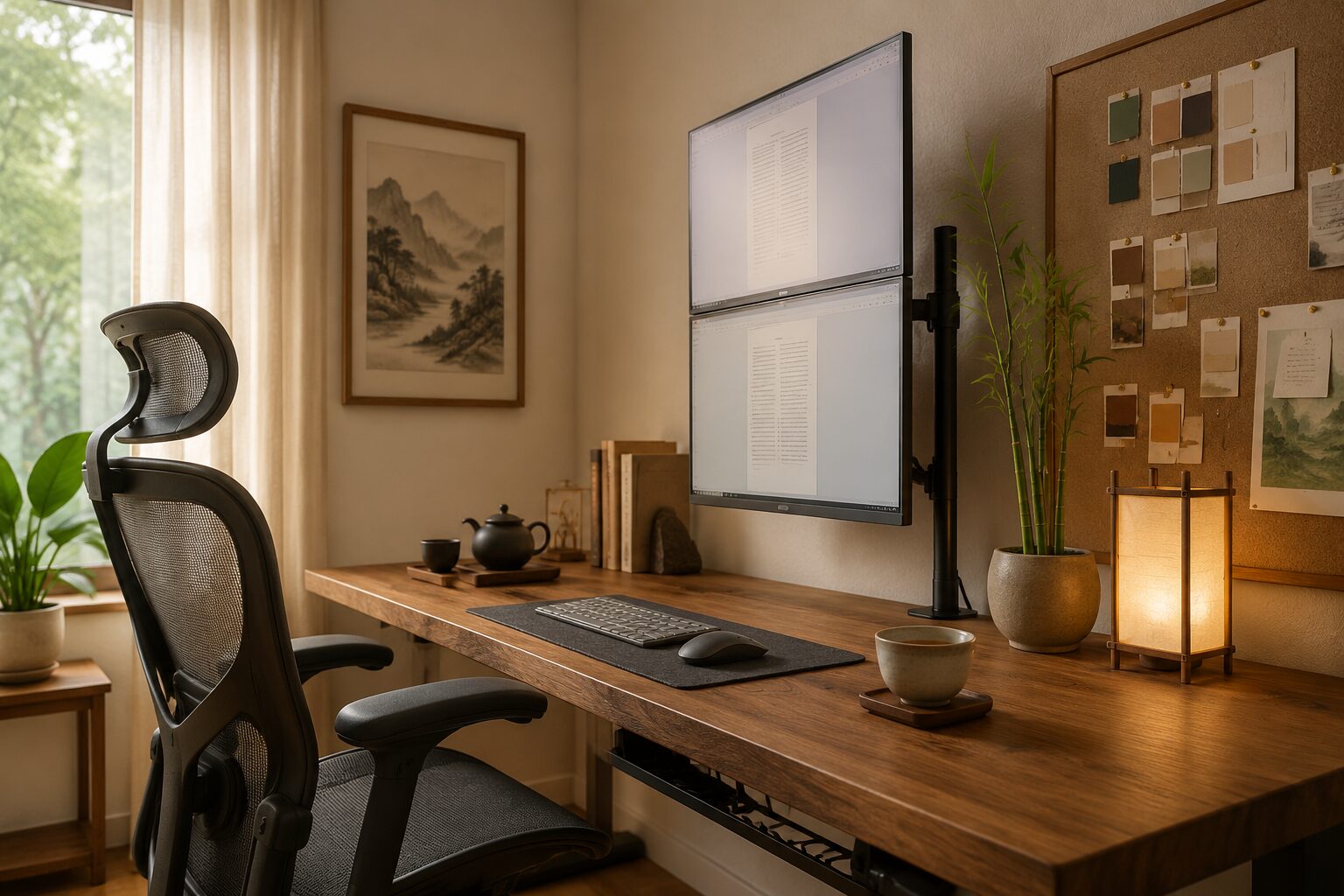 Wie richte ich einen ergonomischen und Feng-Shui-konformen Arbeitsplatz ein?